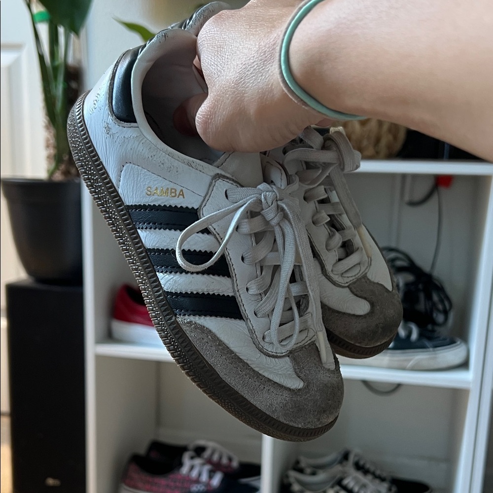 Adidas Samba Shoes in White and Black